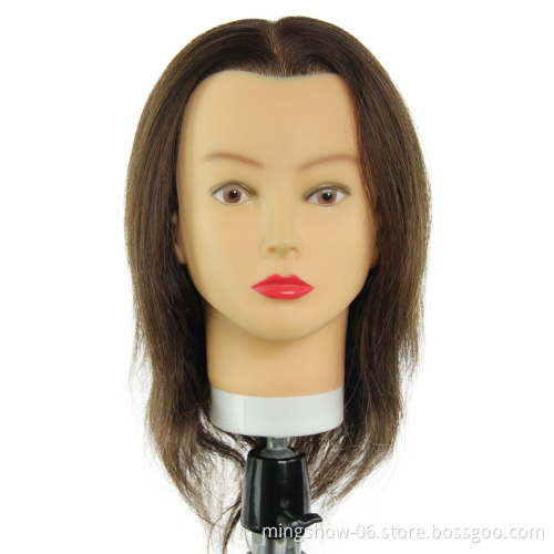 top quality hairdressing mannequin heads 100% human hair for hair schools